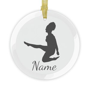 Personalization of Irish dancer birdie jump Glass Ornament