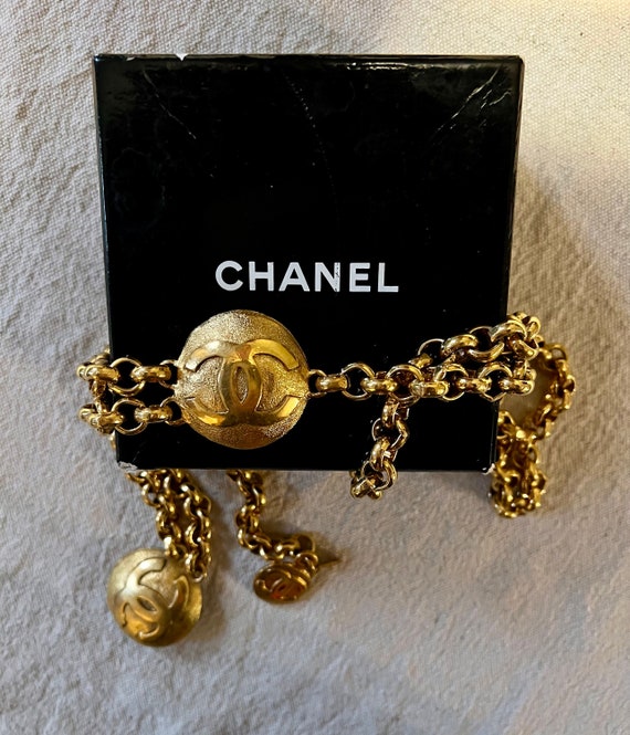 Chanel Vintage 90s Gold Chain Belt - image 1