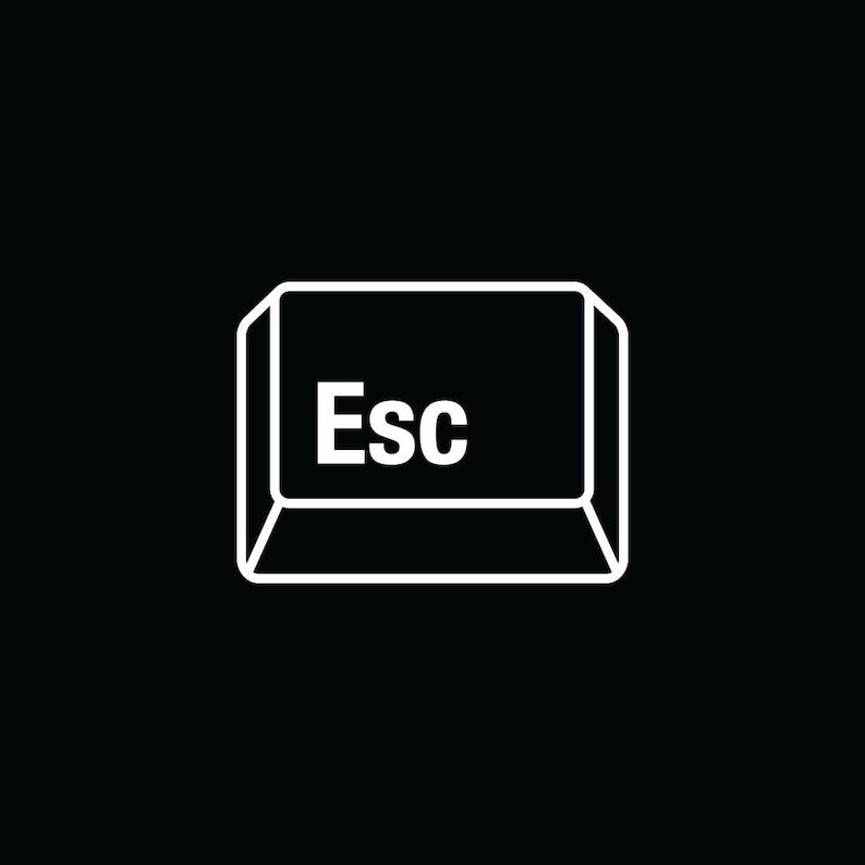 Esc Key SVG File (Instant Download) Etsy