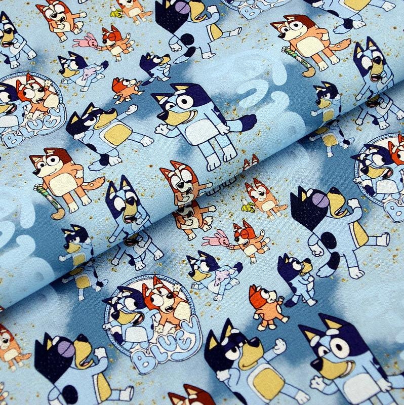 Disney Bluey Fabric, Bluey Pillow Maker fabric, bluey pillowcase