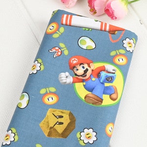 Super Mario Fabric Mario Luigi Fabric Japanese Anime Fabric Anime Cotton Fabric By The Half Yard
