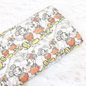 Mickey Minnie Mouse Fabric Balloon Fabric Cartoon Anime Cotton Fabric By The Half Yard