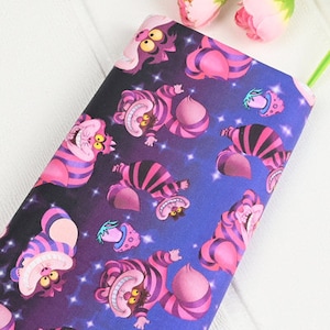 The Cheshire Cat Fabric Anime Cotton Fabric By The Half Yard