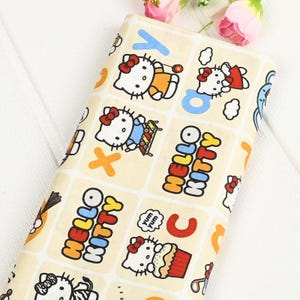 Hello Kitty Fabric Cat Lucky Kitty Fabric Japanese Anime Fabric Anime Cotton Fabric By The Half Yard
