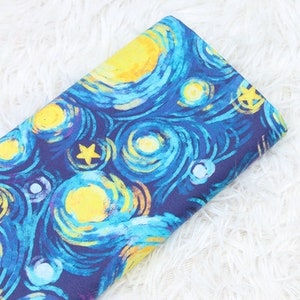 Noche estrellada Van Gogh tela dibujos animados anime tela de algodón por el medio patio