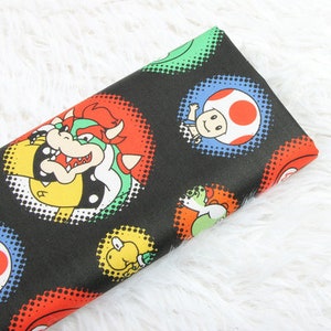 Super Mario Fabric Mario Luigi Fabric Japanese Anime Fabric Anime Cotton Fabric By The Half Yard