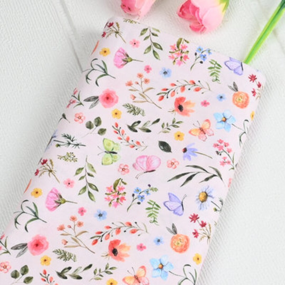 Butterfly Fabric Flower Fabric Flower Butterfly Fabric Anime Cotton