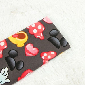 Minnie Mickey Mouse Fabric Minnie Headband Fabric Cartoon Anime Cotton Fabric By The Half Yard