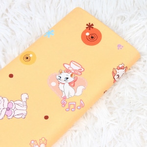 Marie Cat Fabric Valentine's Fabric Pink Disney Cat Fabric Anime Cotton Fabric By The Half Yard