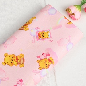 Disney Winnie the Pooh Fabric Cute Pooh and Piglet Fabric Anime Cotton Fabric By The Half Yard