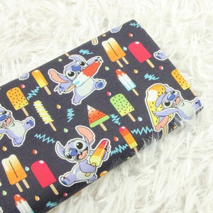 Stitch Fabric Summer Stitch Fabric Cartoon Anime Cotton Fabric By The Half Yard