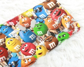 M&M&#39;s Fabric Multi-colored Chocolates Candy Fabric Anime Cotton Fabric By The Half Yard