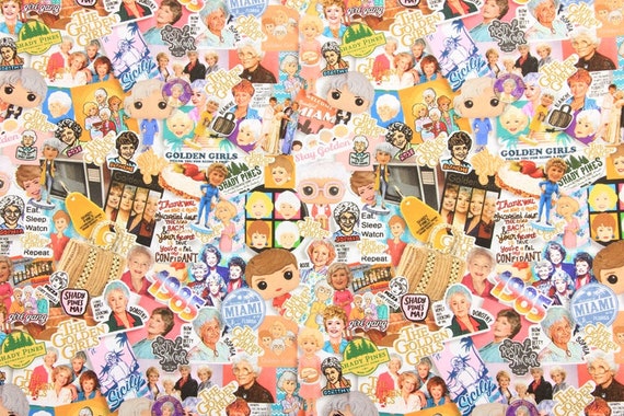 Golden Girls Fabric Classy Ladies Fabric 80s Cartoon Fabric Anime