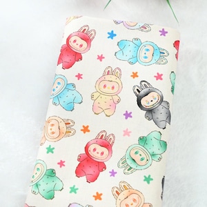 Labubu Fabric Cartoon Cotton Fabric By The Half Yard
