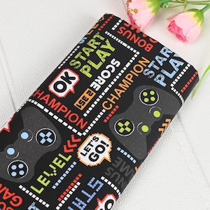 Video Game Fabric Game Fabric Anime Cotton Fabric By The Half Yard