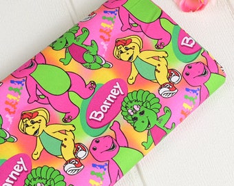 Barney and Friends Fabric Dinosaur Fabric Barney Dino Fabric Anime Cotton Fabric By The Half Yard
