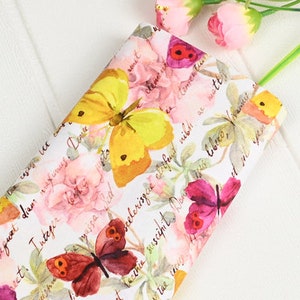 Butterfly Fabric Flower Fabric FLower Butterfly Fabric Anime Cotton Fabric By The Half Yard
