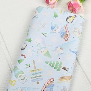 Christmas Fabric Snowman Fabric Merry Snowmen Fabric Cartoon Anime Cotton Fabric By The Half Yard