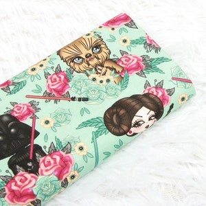 Cartoon Star Wars Fabric Flowers Fabric Anime Cotton Fabric By The Half Yard