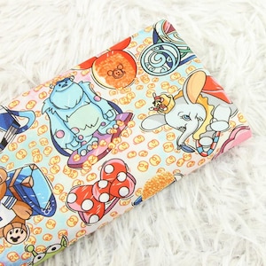 Disney Characters Fabric Mickey Mouse Princess Stitch Winnie the Pooh Fabric Anime Cotton Fabric By The Half Yard