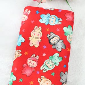 Labubu Fabric Cartoon Cotton Fabric By The Half Yard