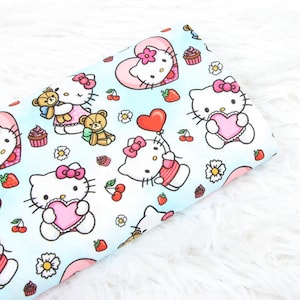 Hello Kitty Fabric Cat Lucky Kitty Fabric Japanese Anime Fabric Anime Cotton Fabric By The Half Yard