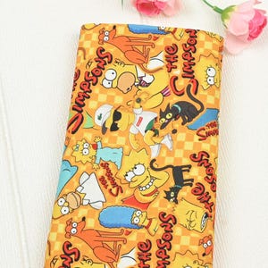 The Simpsons Fabric Simpson Fabric Cartoon Fabric Anime Cotton Fabric By The Half Yard