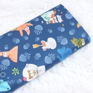 SpongeBob SquarePants Fabric SpongeBob Patrick Fabric Cartoon Anime Cotton Fabric By The Half Yard