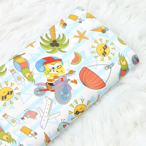 Tessuto SpongeBob SquarePants Tessuto SpongeBob Patrick Tessuto Cartone Animato Anime Tessuto di Cotone a Mezza Iarda