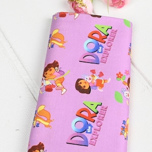 Dora the Explorer Fabric Anime Cotton Fabric By The Half Yard