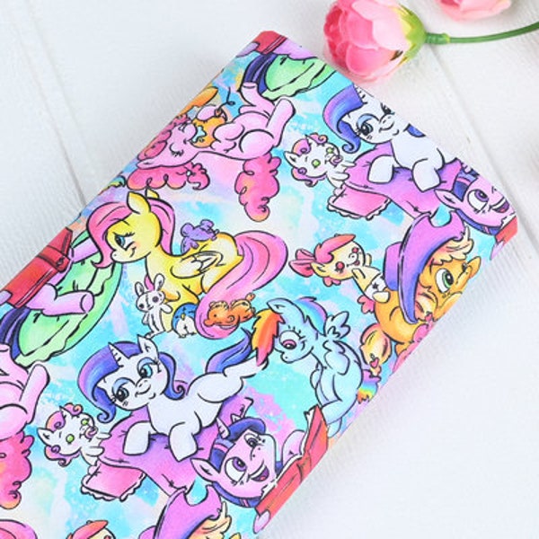 My Little Pony Fabric Rarity Twilight Sparkle Fabric Anime Cotton Fabric By The Half Yard