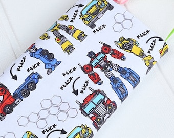 Transformers Fabric Anime Cotton Fabric By The Half Yard