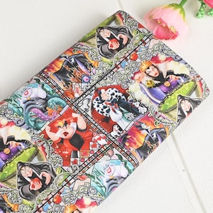 Disney Villains Fabric Evil Characters Fabric Evil Queen Fabric Cartoon Cotton Fabric By The Half Yard