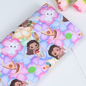 Disney Moana Fabric Heihei and Pua Fabric Anime Cotton Fabric By The Half Yard