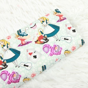 Alice in Wonderland Fabric The Cheshire Cat Fabric Anime Cotton Fabric By The Half Yard