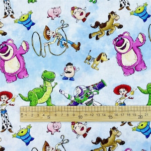 Toy Story Icon Fabric Cartoon Anime Cotton Fabric By The Half Yard