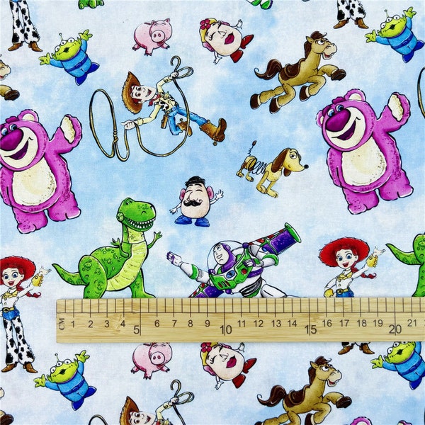 Toy Story Icon Fabric Cartoon Anime Cotton Fabric By The Half Yard