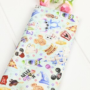 Disney Character Watercolor Fabric Cartoon Cotton Fabric By The Half Yard