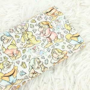Snow White and the Seven Dwarfs Fabric Cartoon Cotton Fabric By The Half Yard