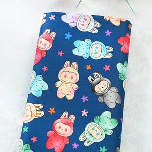 Labubu Fabric Cartoon Cotton Fabric By The Half Yard