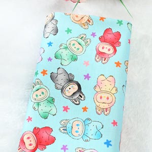 Labubu Fabric Cartoon Cotton Fabric By The Half Yard