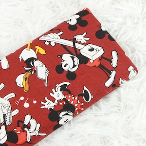 Mickey Minnie Mouse Fabric Pink Fabric Cartoon Anime Cotton Fabric By The Half Yard