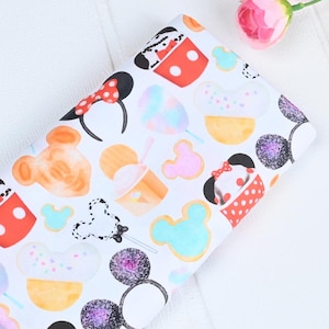 Minnie Mickey Mouse Fabric Minnie Headband Fabric Cartoon Anime Cotton Fabric By The Half Yard