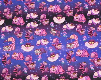 The Grinsekatzen Stoff Anime Baumwollstoff Halbe Meter