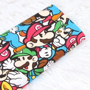 Super Mario Fabric Mario Luigi Fabric Japanese Anime Fabric Anime Cotton Fabric By The Half Yard