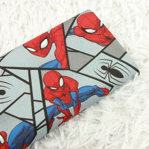 Cartoon Spider-Man Fabric Anime Cotton Fabric By The Half Yard