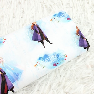 Frozen Fabric Elsa Frozen Fabric Cartoon Anime Cotton Fabric By The Half Yard