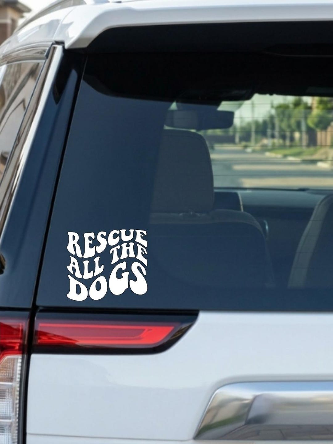 Rescue All Dogs | Weatherproof Vinyl Decal - Car Window | Bumper ...
