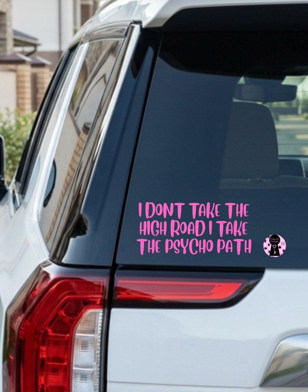 Pathos Car Sticker Psycho Path Vinyl Decal, Funny Quote Car Decal, Laptop, Waterproof Mug ...