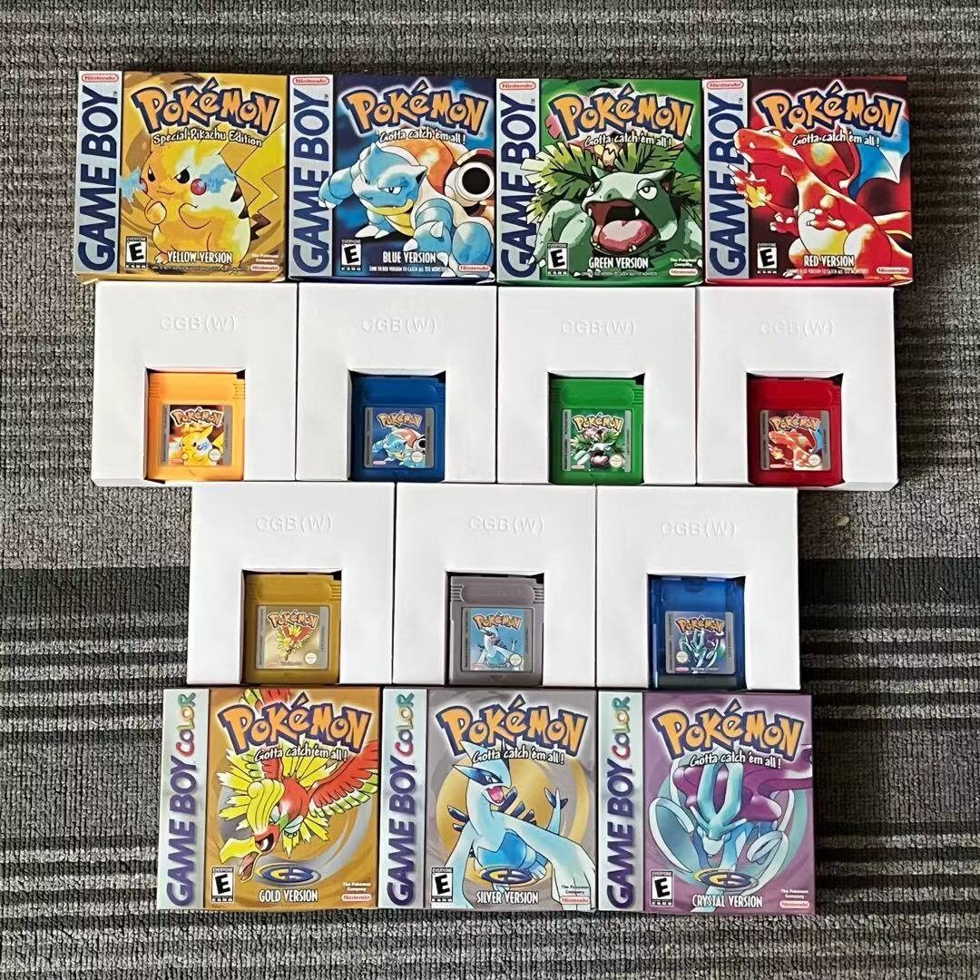 Game Boy Color GB Games Art Box Tray Pet All 7 Pcs Red Blue Etsy